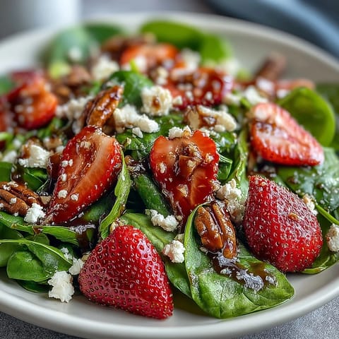 Spring Strawberry Spinach Salad