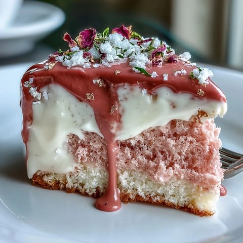 Stunning pink Bridal Shower Rosé Velvet Cake with elegant gold drip.