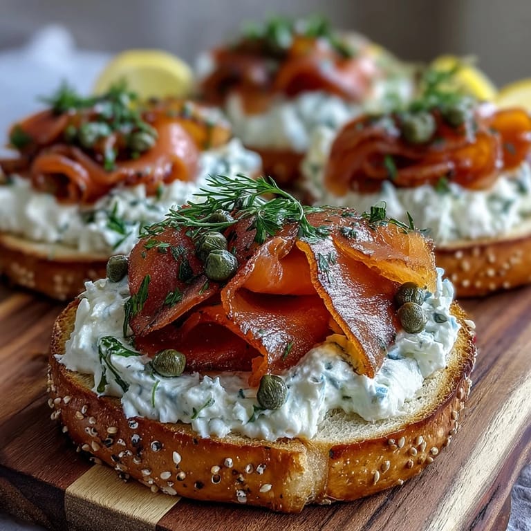 Beautifully arranged Smoked Salmon Bagel Board, perfect for a relaxed, delicious morning.
