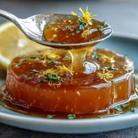 Dandelion jelly with fresh lemon and honey, a bright floral spread perfect for breakfast toast or yogurt parfaits.